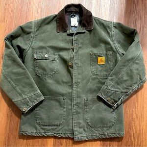 Vintage Carhartt C02 MOS Chore Coat Moss